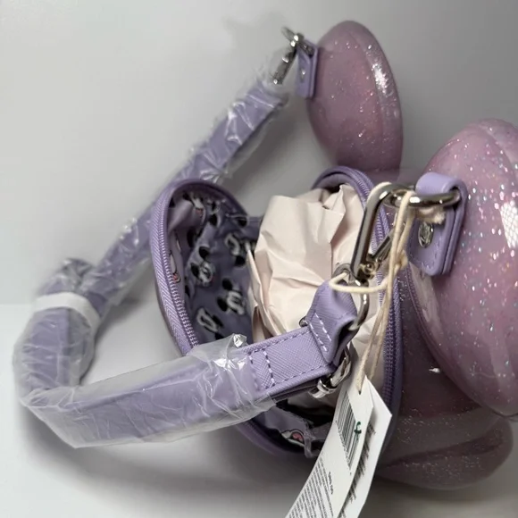 Loungefly Mickey Mouse Moulded Purple Bag Disney Parks - Picture 6 of 9